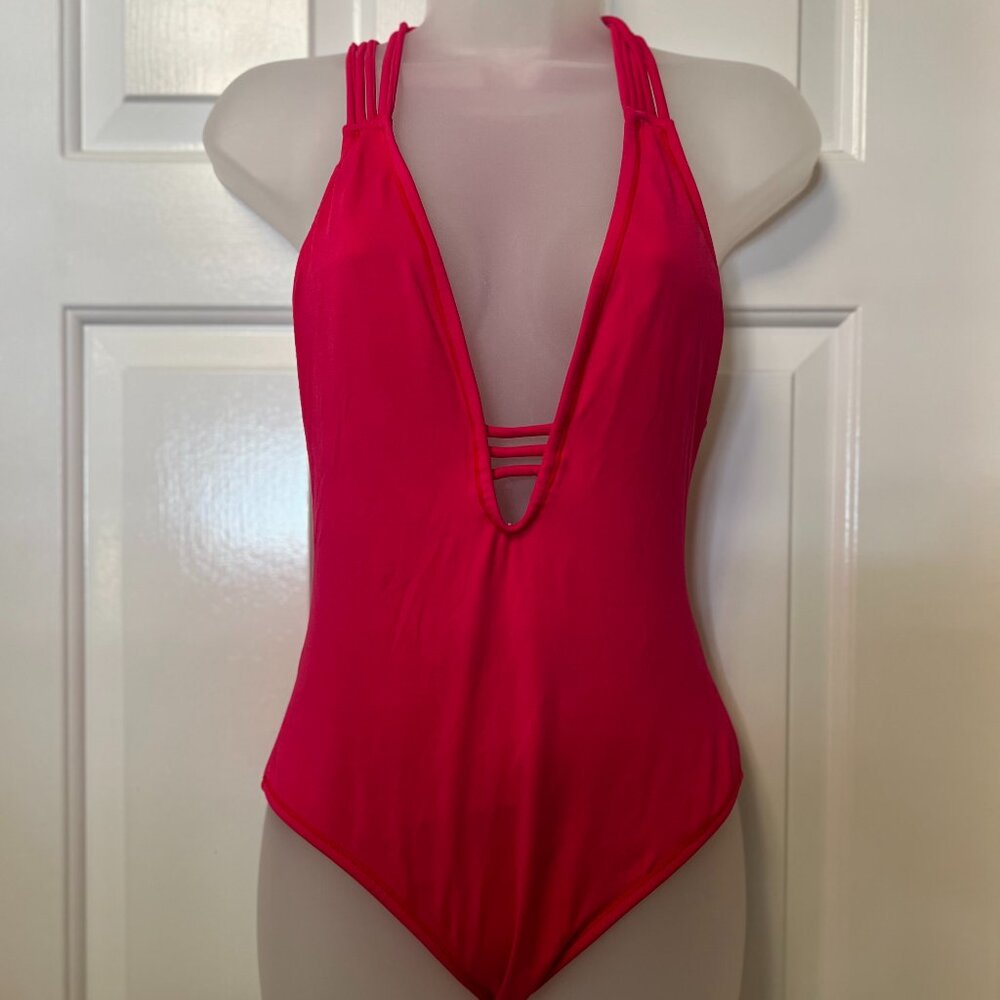 Malai Pink Strappy One-Piece Bathing Suit